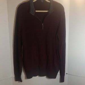 GEORGE BRAND 1/2 ZIP SWEATER WITH COLLAR SIZE L 42/44 31" LENGTH